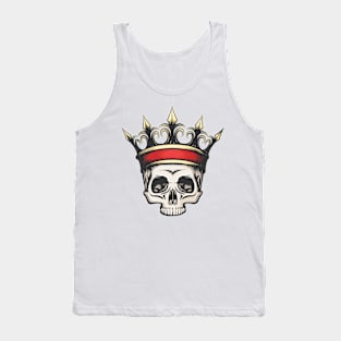 Human Skull in crown Tank Top